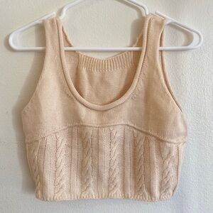 Knitted Cream Tank Top